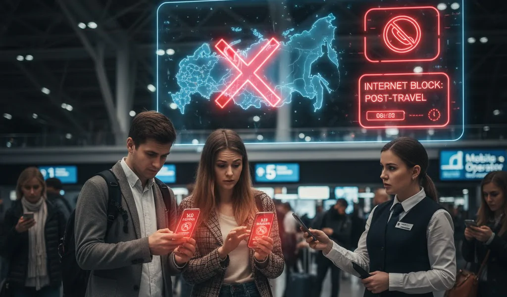 Мобильные операторы начали временно блокировать интернет после возвращения россиян из-за границы