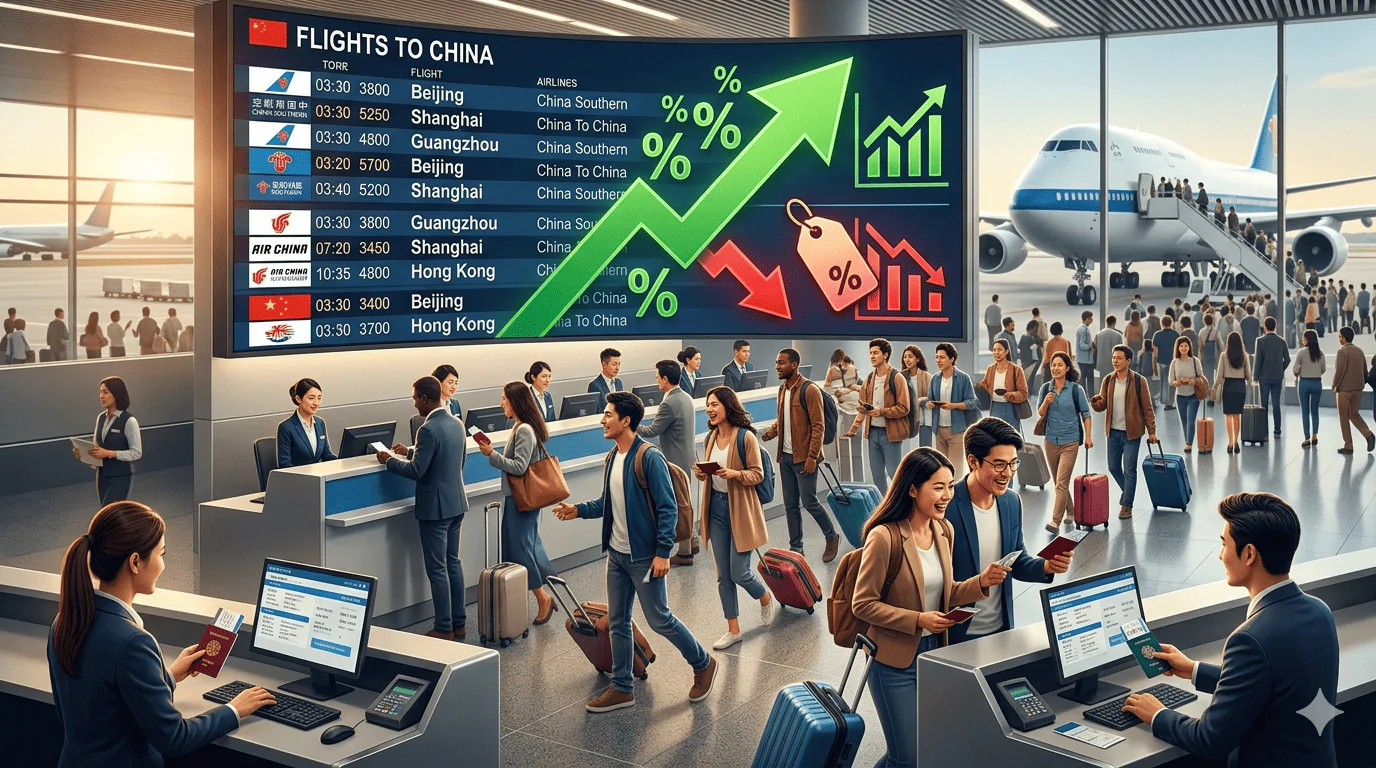 Спрос на авиабилеты в Китай рванул вверх, а цены пошли вниз