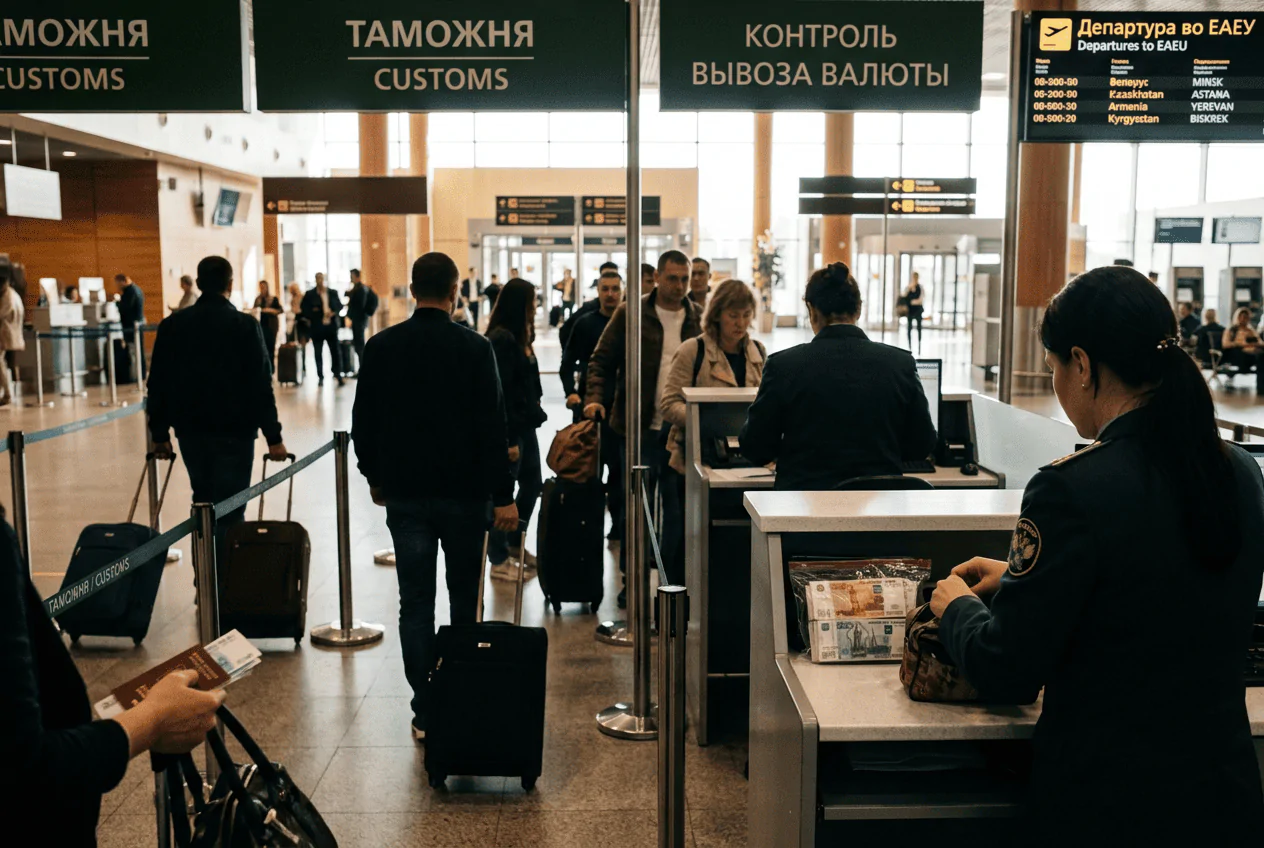 Россия ввела лимит на вывоз наличных в страны ЕАЭС