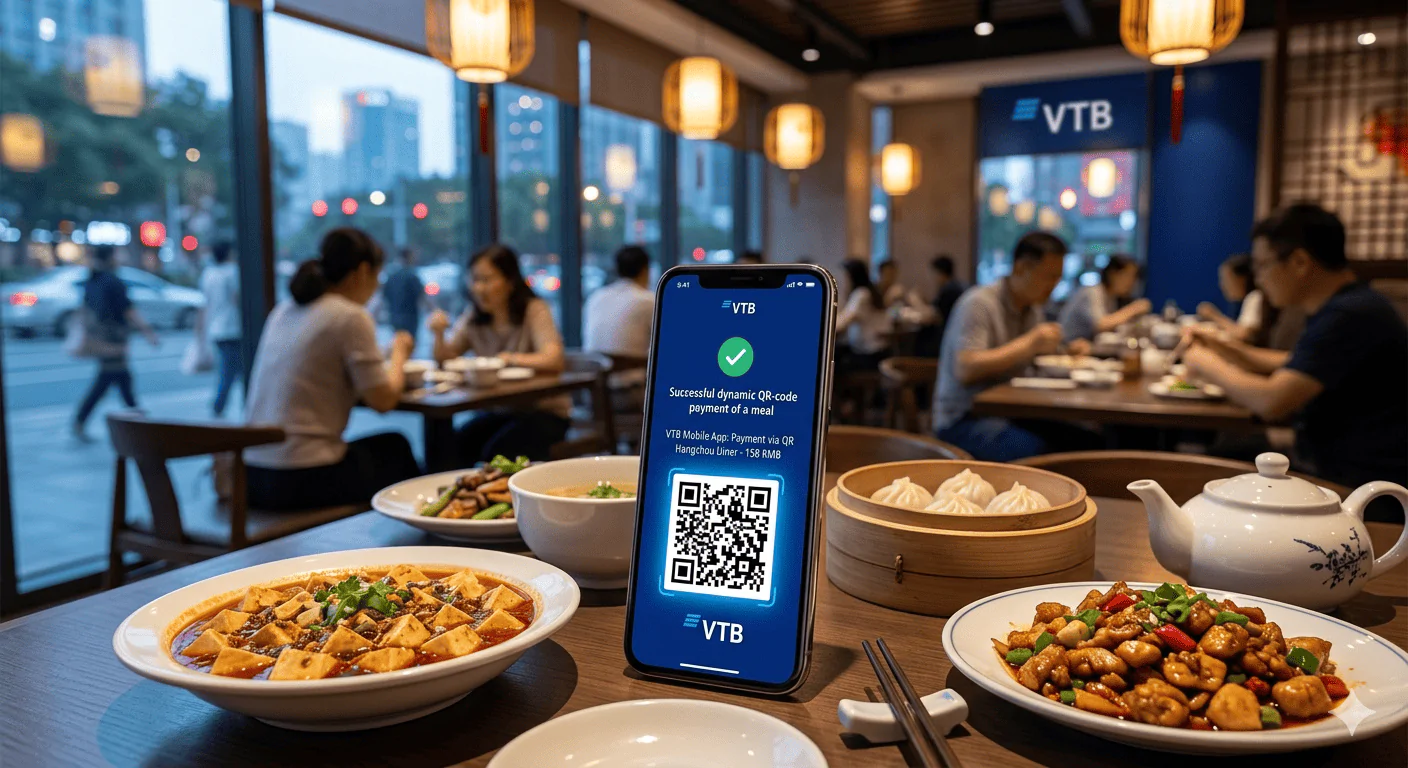 ВТБ научил туристов платить в Китае по QR-коду через своё приложение